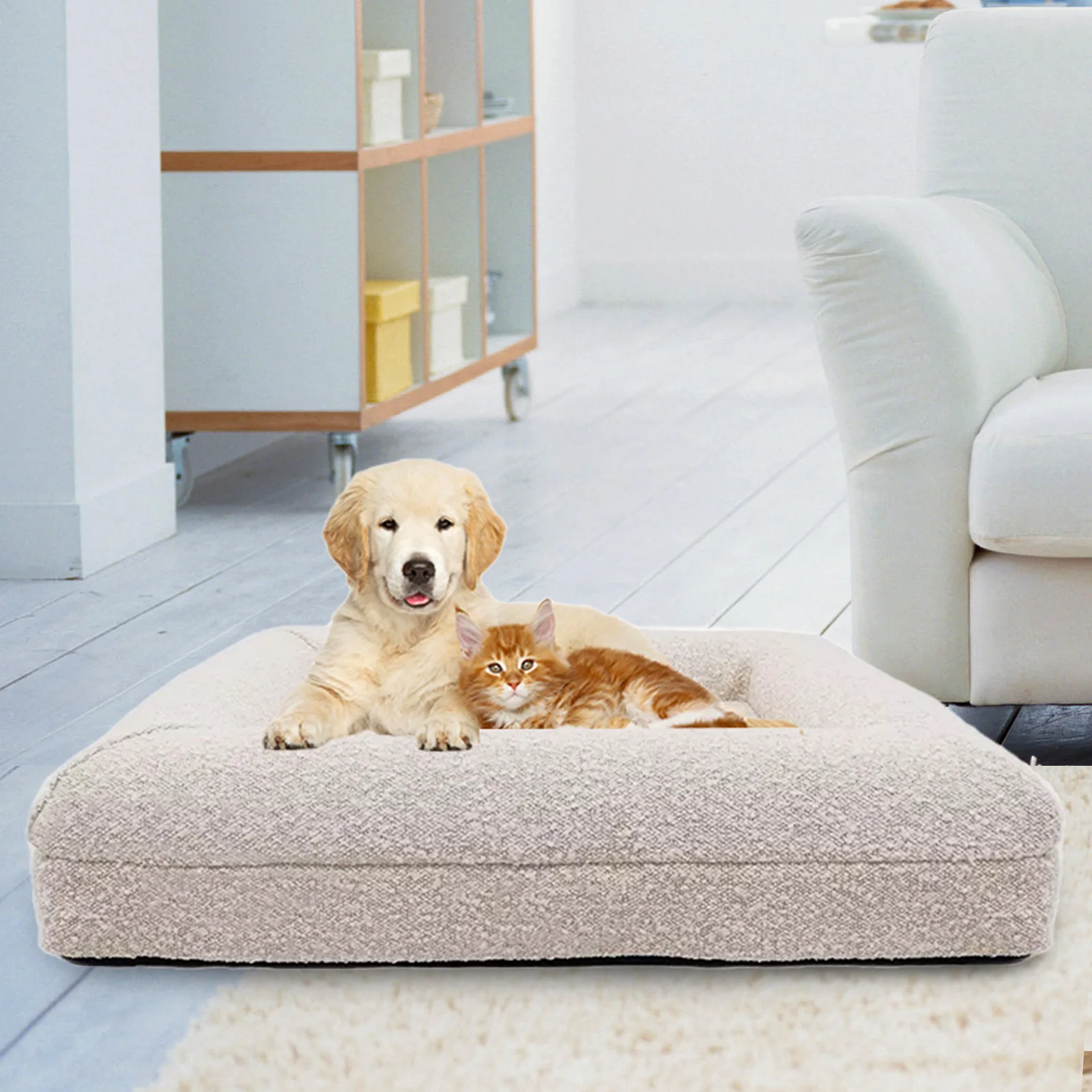 Barney Orthopedic Dog Bed Memory Foam Waterproof Portable Large Dog Bed