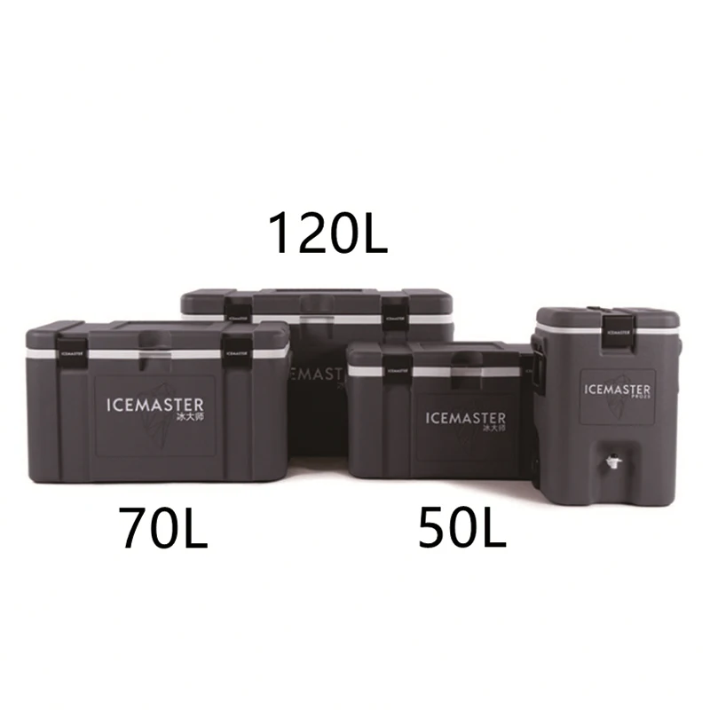 IceMaster 50L 70L 120L Stackable Design Cold 130 Hours Bottle Openers Rotomolded Meat Cooler Box for Transportation