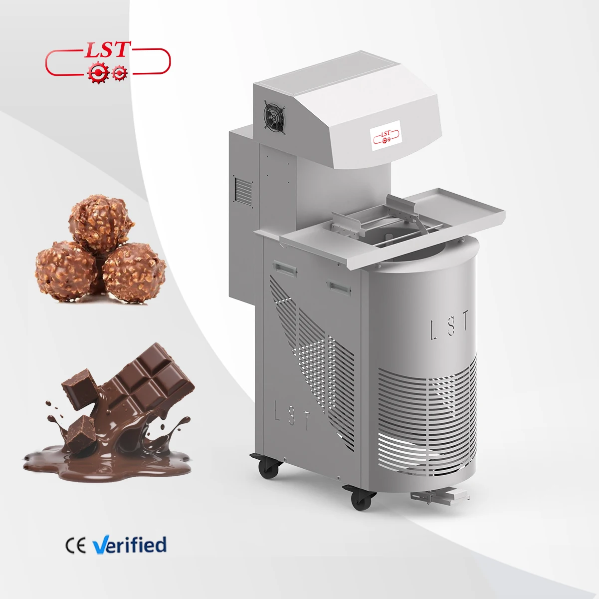 LST Manufacture 25/60/100L Automatic Chocolate Tempering Machine Customized Chocolate Melting Machine with Enrobing