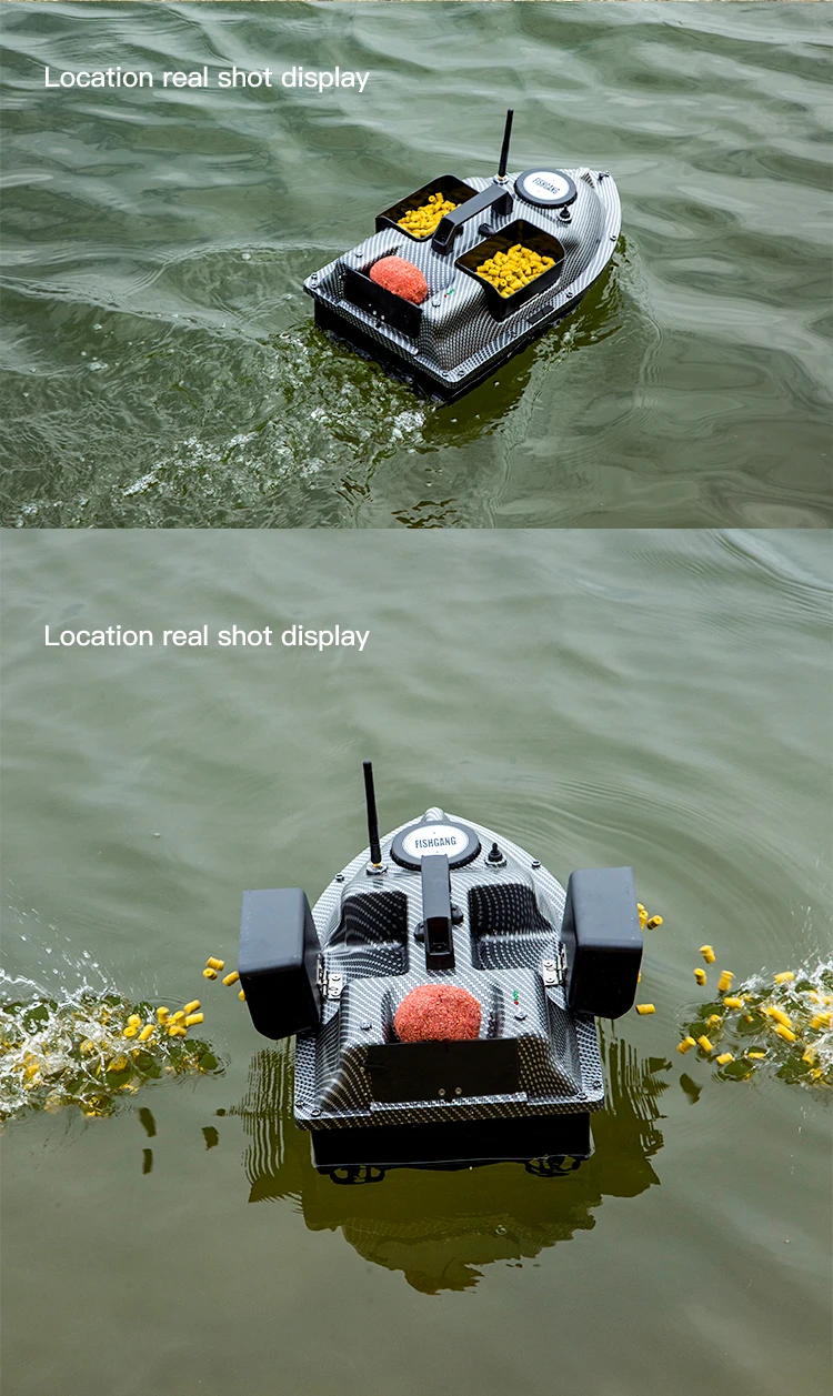 Upgrade 2022 Gps Fishing Rc Bait Boat Auto Driving Back 3 Hoppers