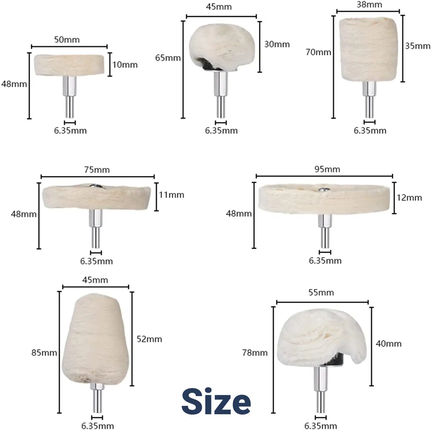 Aluminum And Cotton Metal Polishing Wheel Kit Drill Die Grinder And Car Buffing Pads Abrasive