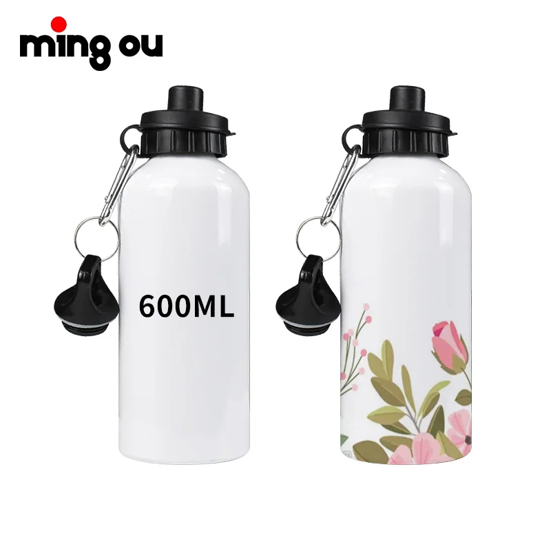 600ml Blank Sublimation Water Bottle Aluminum Sport Bottle for Summer Outdoor