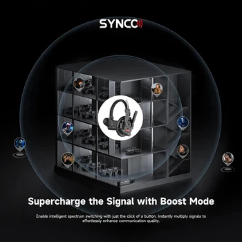Synco Xtalk XPro X2 X5 2.4G Full-Duplex Noise Cancelling Wireless Calling System Earphones Head Mounted Communication Device product image