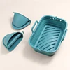 Blue with Oven mitts