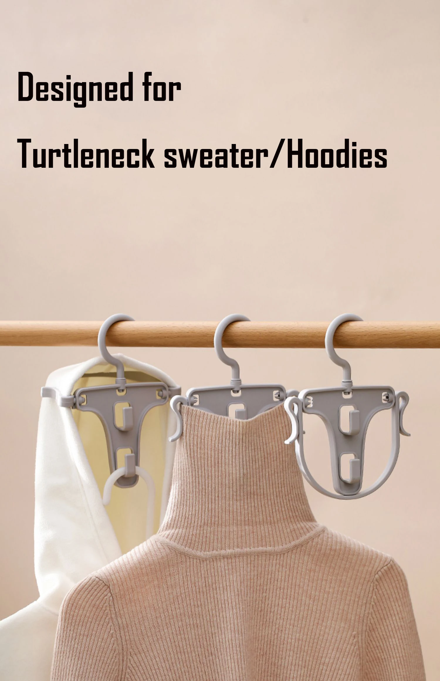 SOLELY Factory's Hot sale Multifunctional Collapsible Turtleneck Shirt Hanging Rack Wardrobe Balcony Bathroom Living room