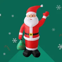 Nicro Giant Christmas Inflatable Santa Claus Gift Bag Light Gas Model New Christmas Scene Decoration Layout Props