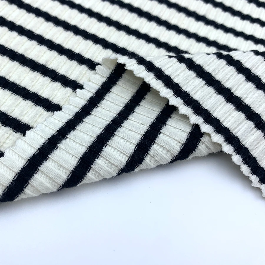 Super Soft  Rayon Stretch Knitted Custom Printed  French Rib Fleece Hacci Brushed Sweater Fabric for Clothing