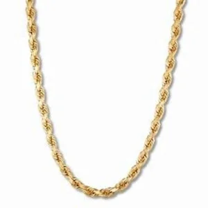 Fashion Jewelry Gold Plated Necklace Sterling Silver Rope Chain Necklaces