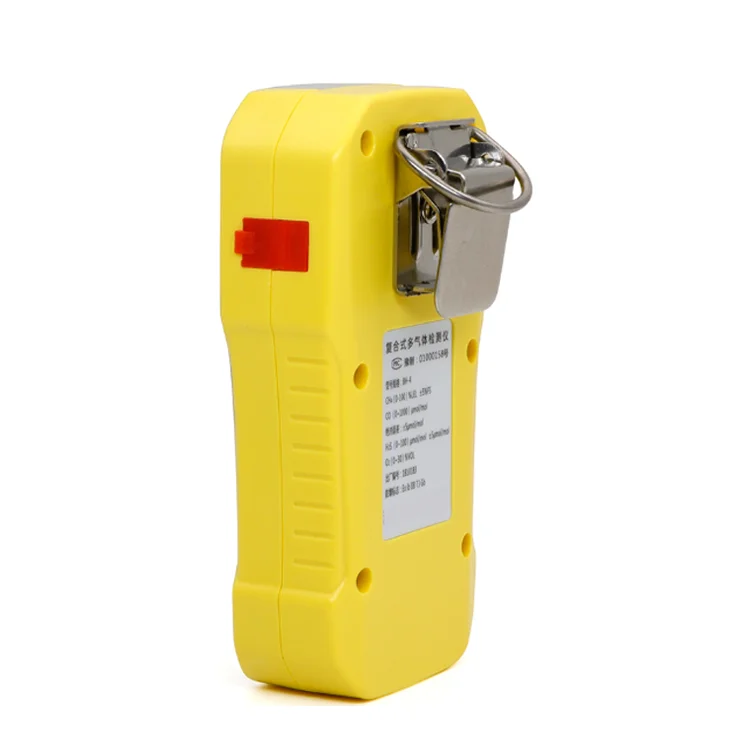 Высокочувствительный портативный горючий H2S O2 CO 4 в 1 ручной перезаряжаемый промышленный многогазовый детектор с