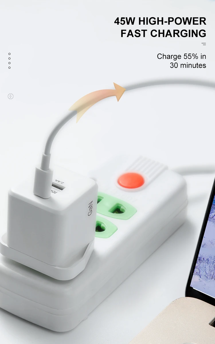 45W USB C Power Adapter Type C Power PD Wall Fast Charger Compatible With Mac Book Pro