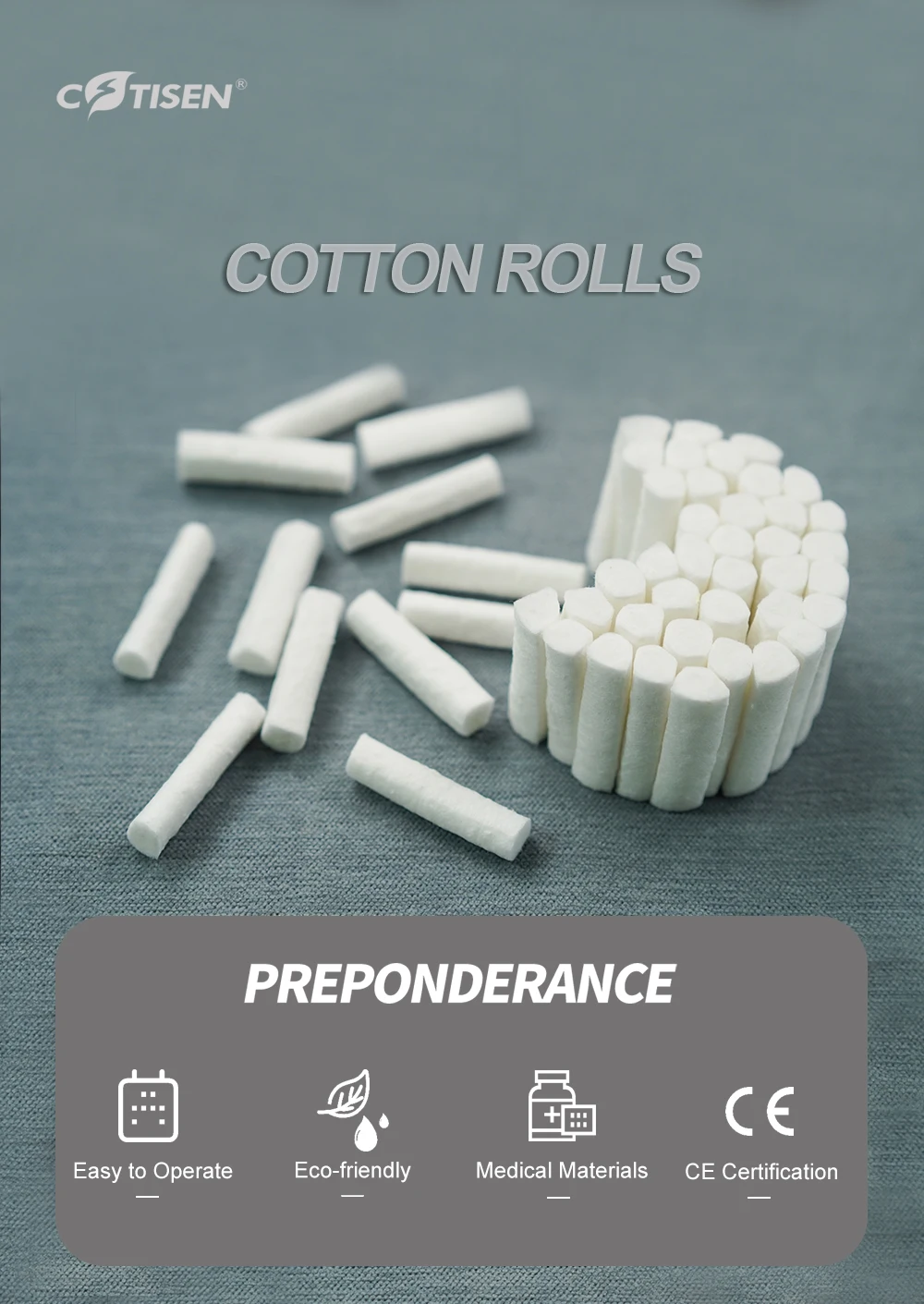 Disposable Medical 100 Pure Cotton Consumable Dental Absorbent Cotton