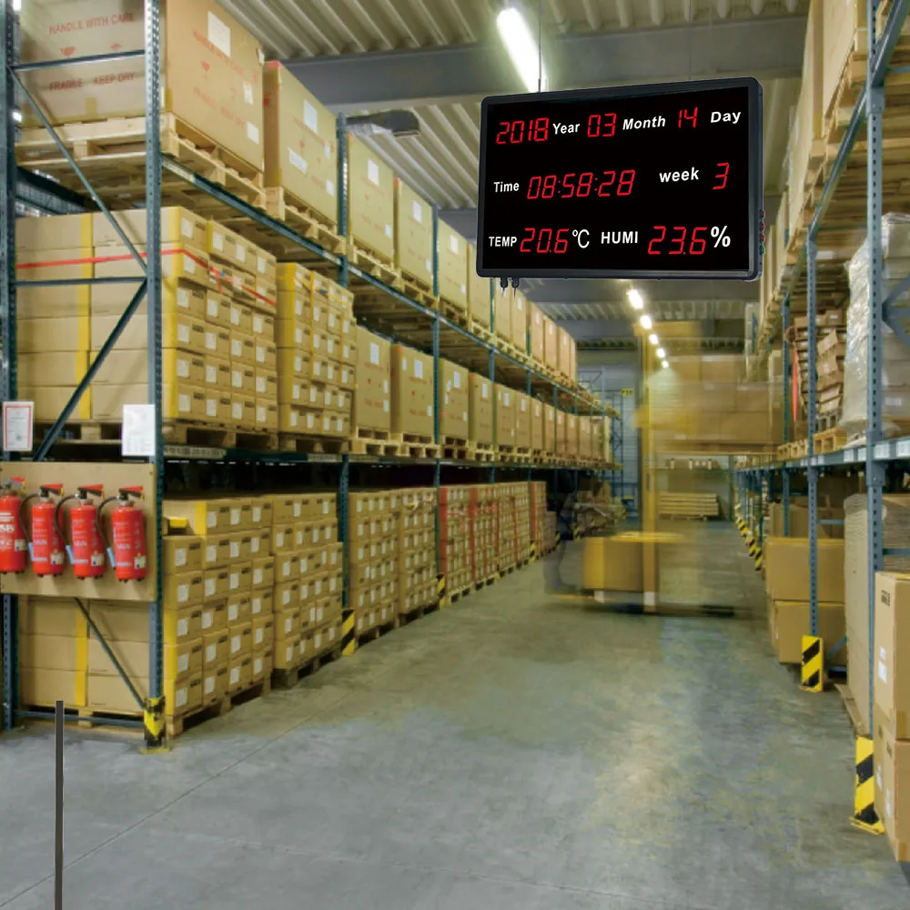 Long Visual Distance From 10 to 75 Meters Warehours Use Thermometer Hygrometer