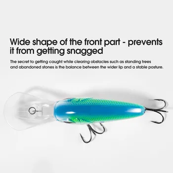 Luya Bait Rock Little Fat Mino 80mm305g Vibrating Bead Perch Bow Plastic Artificial Hard Bait Without Hooks Fishing Bait – Hard Lure – view 4