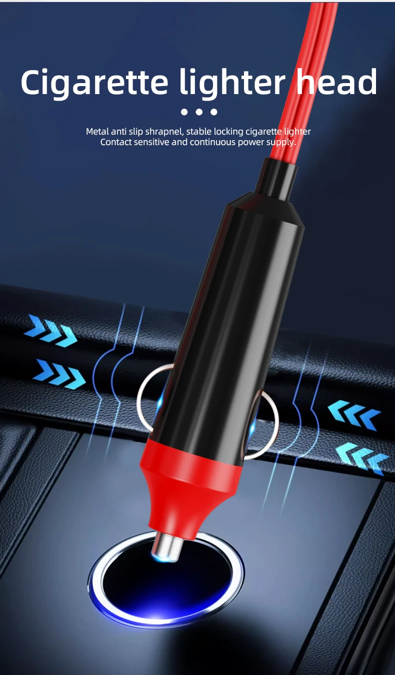 Car Multi-function 12V24VDC Converter AC220V USB Socket Fast Charge Car Power Inverter