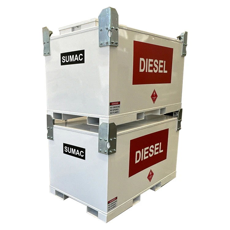 Sumac 3000L 1000 Liter Transcube Metal Steel Fuel Tank Portable Mobile Diesel Oil Gas Station Tank Chemical Storage Equipment