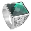 Steel-colored green stone