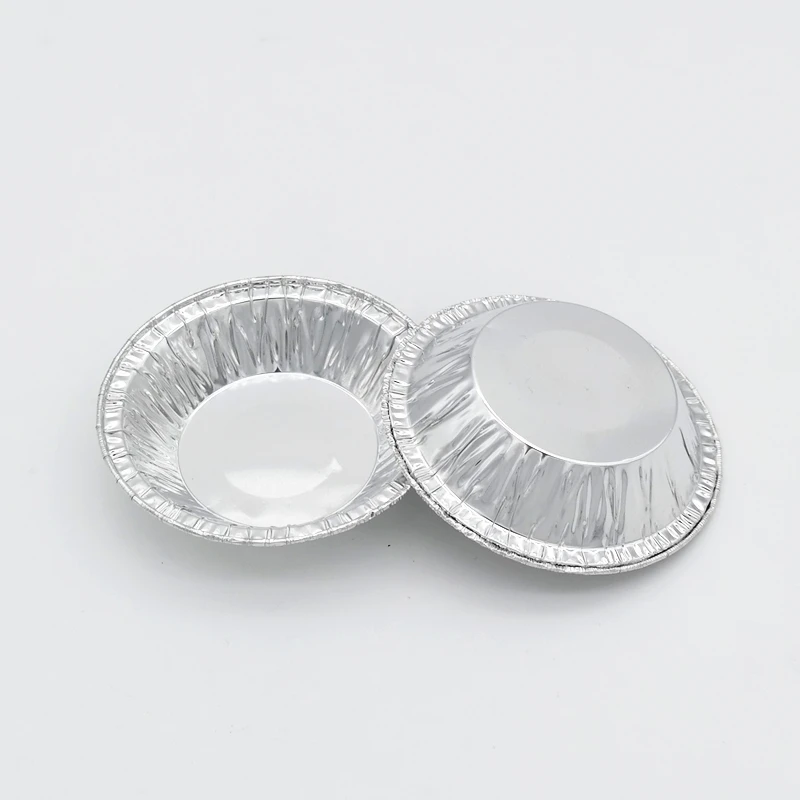 TIA YB06 Smooth Surface Aluminum Foil Bowl Disposable Soup Bowl Container Microwave Safe Foil Bowl Egg tart Cup