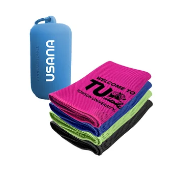 BM Custom Logo Microfiber Cool Towel for Outdoor Gym Travel Sports Fitness Cooling Sweat Rags Fast Drying and Cool Features