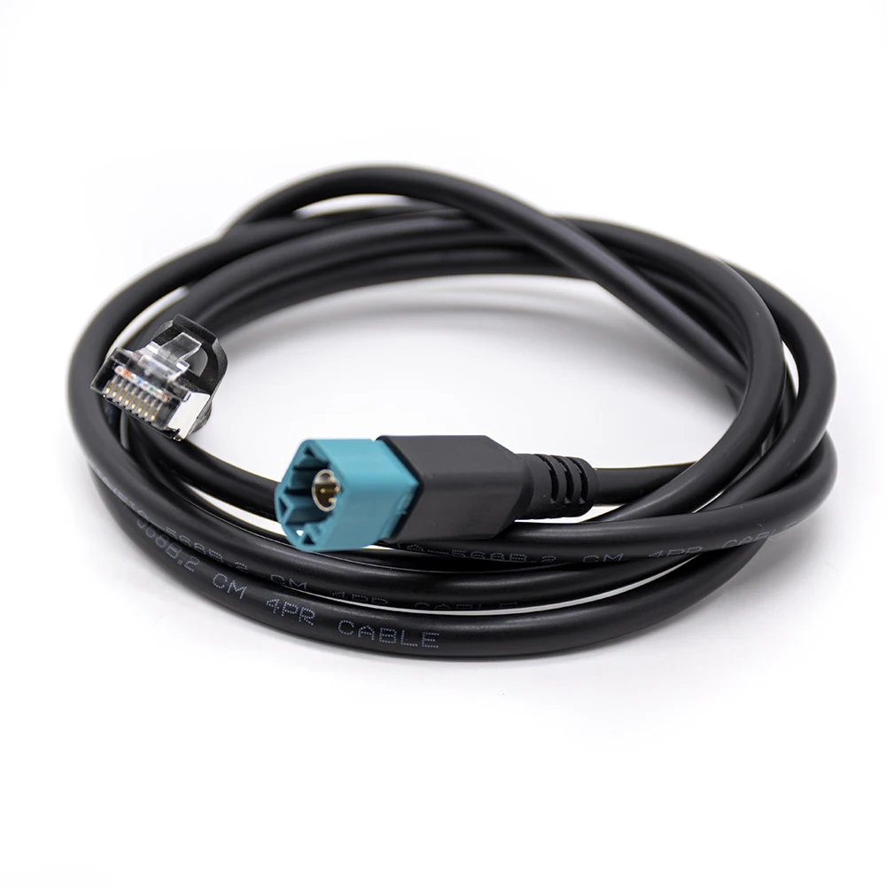 Y Type 1 to 2 splitter HSD LVDS Cable 4 Pin Core Z Male to Z Male Z Female  Connector Wire Video Line for Car GPS Navigation