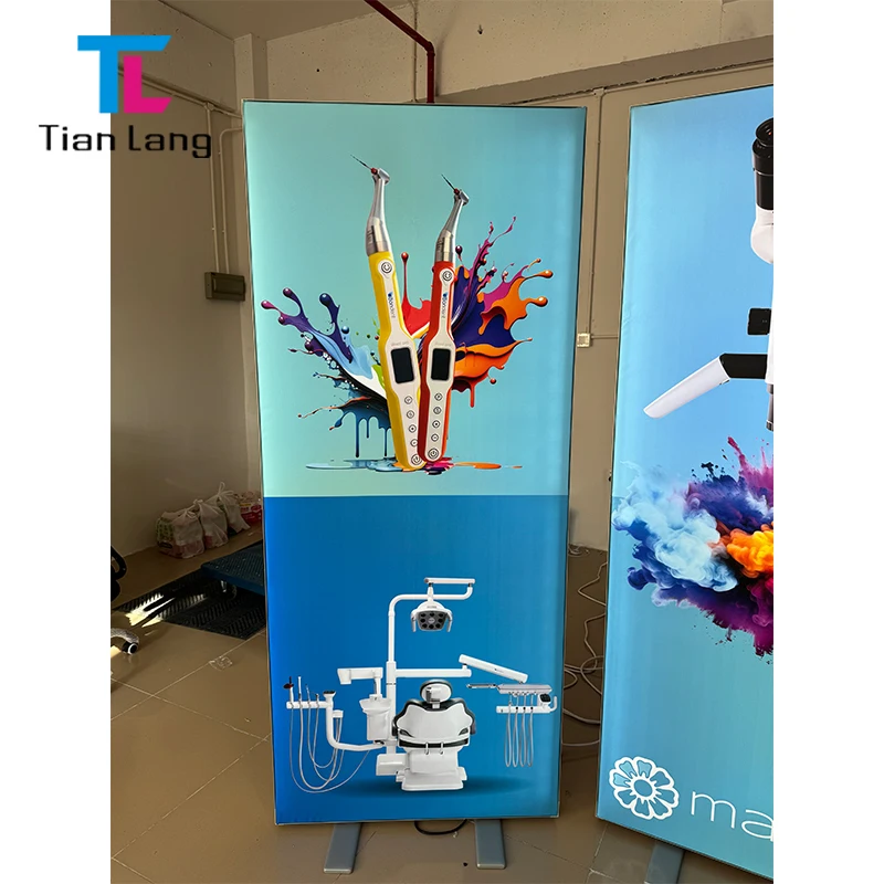 10 sekundžių montavimas Reklaminis šviesos kabietaus įranga Sudedamasis šviesos kabietaus Led posteris Rodymo sudedamasis rėmelis Šviesos kabietaus naudai