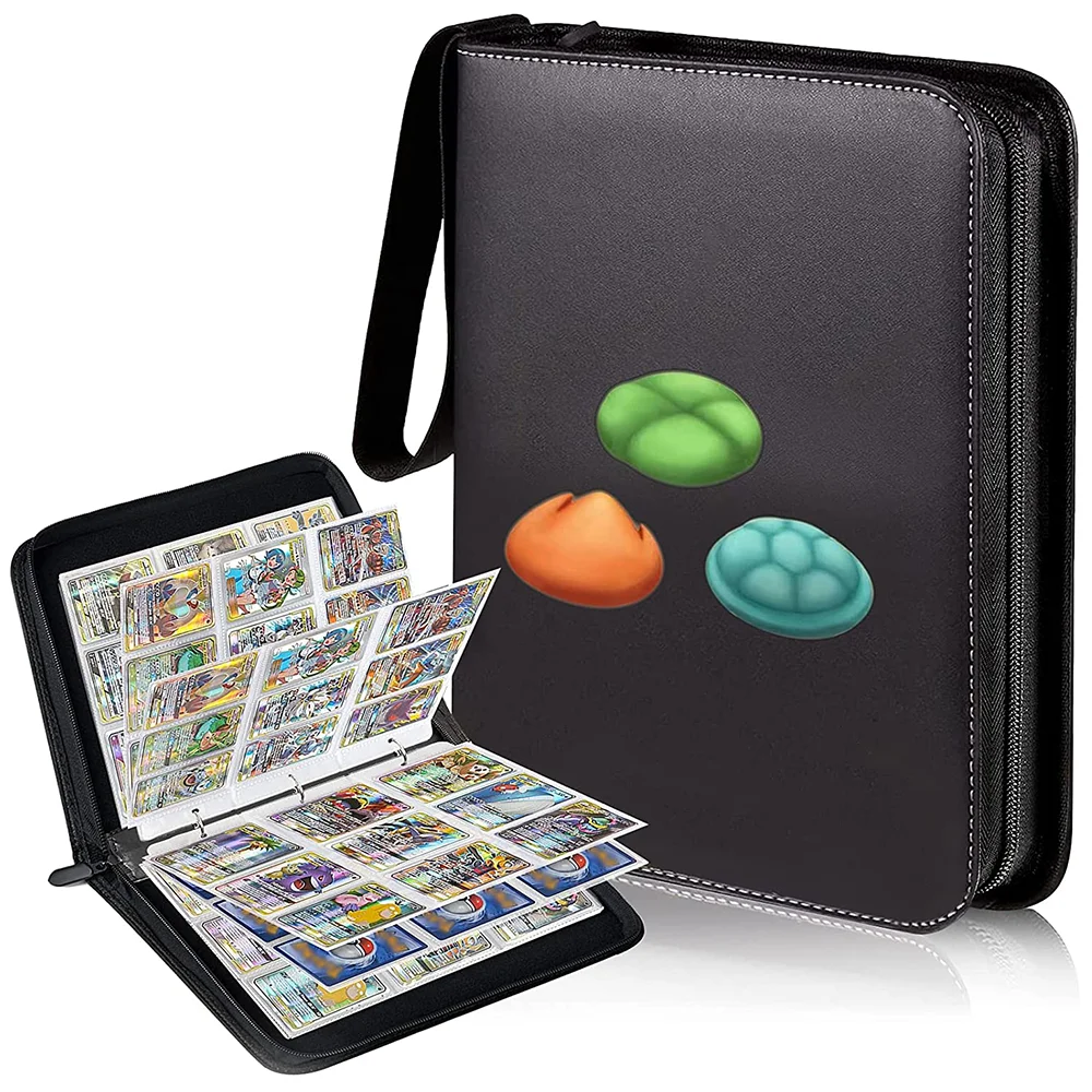 9 Pocket Trading Card Binder，Card Book Collection Holder Binder Carrying Cases With 50 Sleeves Included Holds Up To 900 Card 