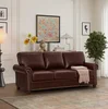 Burgundy + PU Leather + Foam + 3 Seat