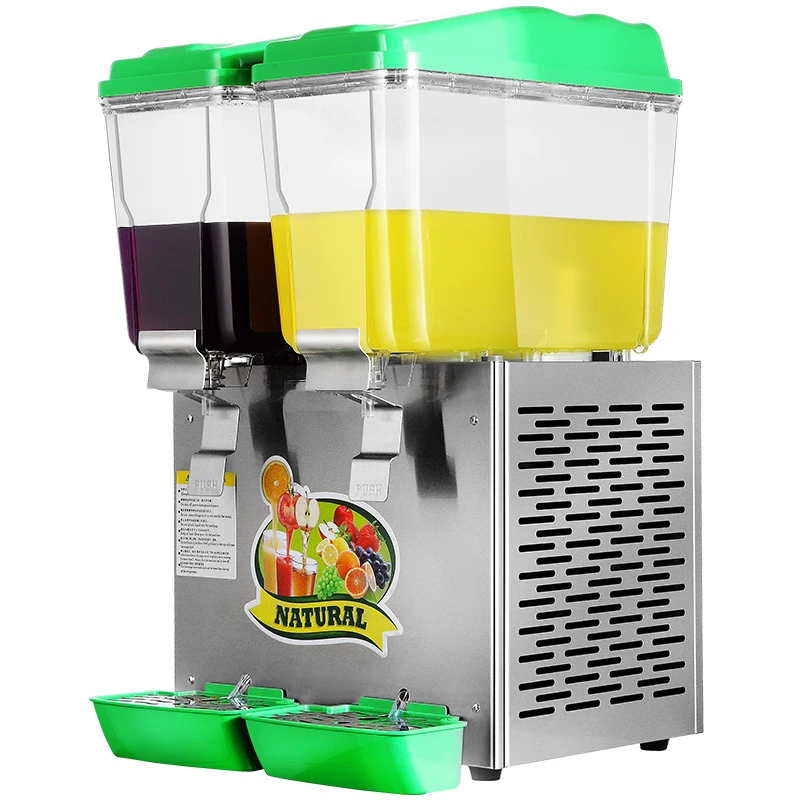 Commercial 2-Cylinder Beverage and Juice Dispenser Machine Single Cooling & Warm&Cool Blending With Storage Tank Processing
