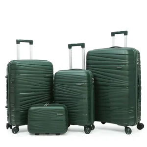 Luxury Business Spinner 4-Wheel Carry-On Trolley Suitcase Luggage Set with Lock for Holiday Travel