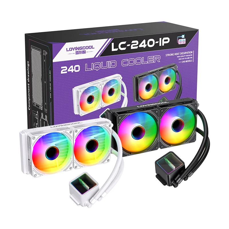 LOVINGCOOL 240mm AIO Liquid CPU Cooler with ARGB PWM Fans