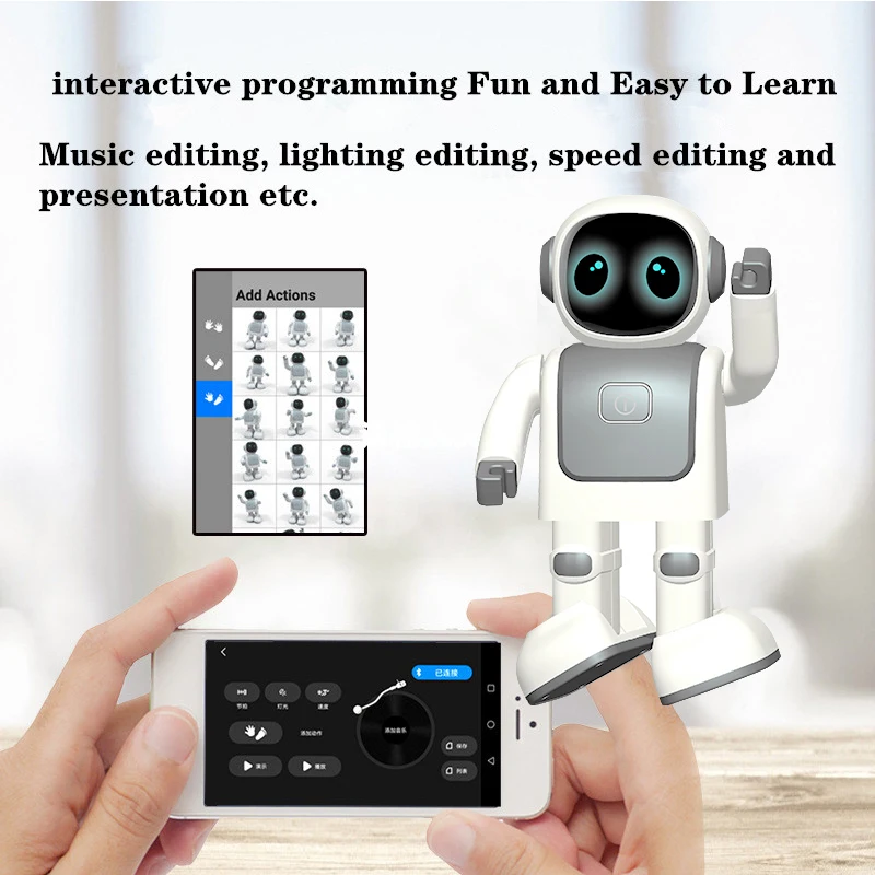
Умный робот, детские игрушки-контроллеры, программирующий робот, игрушка, интеллектуальная программирующая танцевальная игрушка-робот 