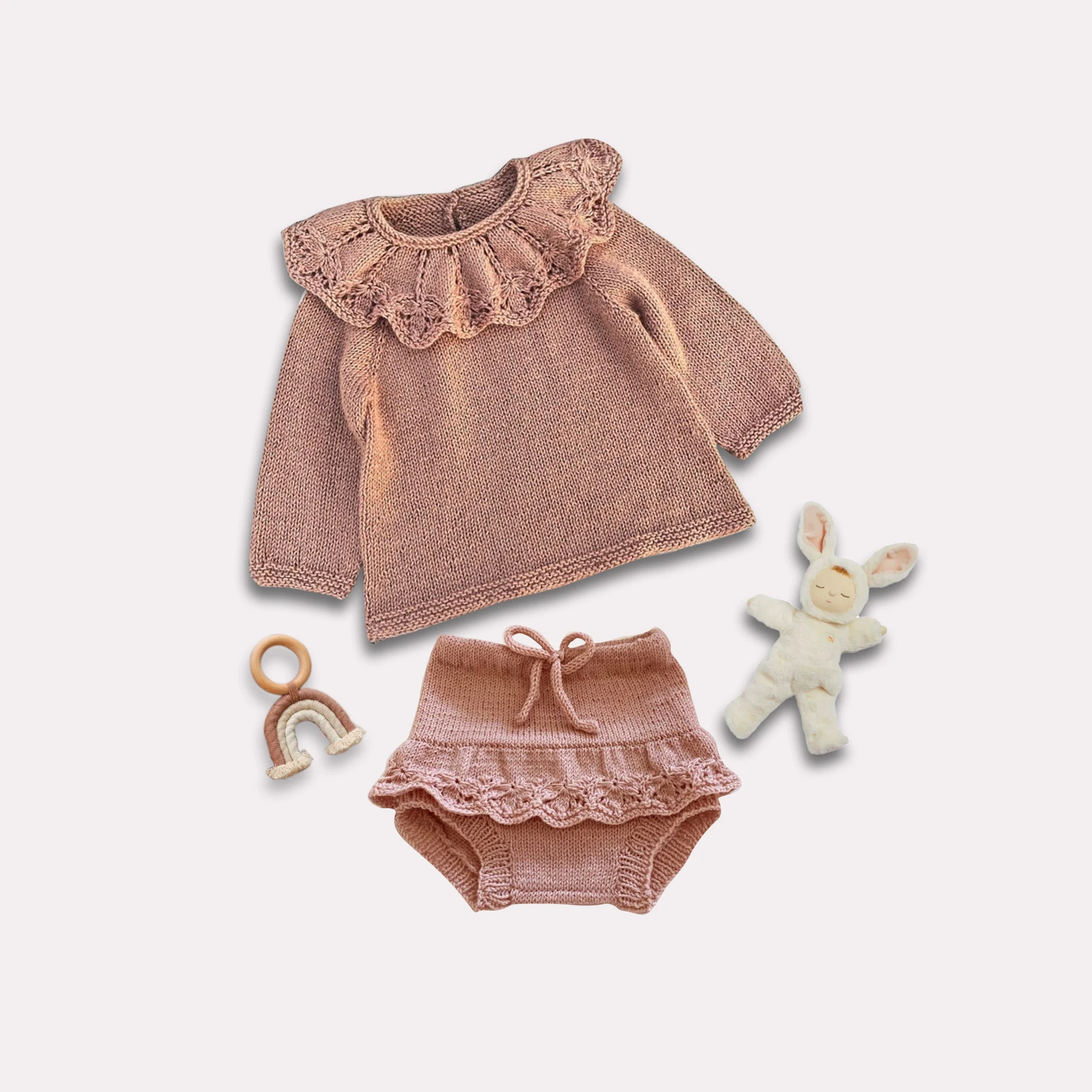 Winter Girls Oversized Knit Sweater Infant And Toddler Fall Solid Color