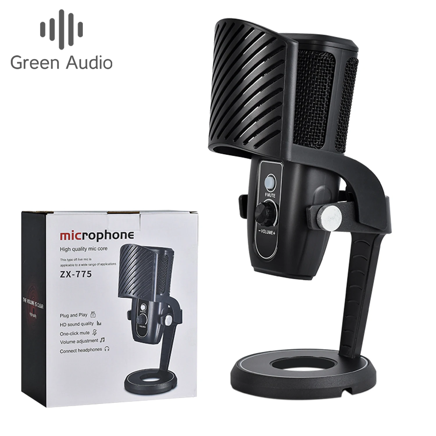 ボリューム調整付きGAM-ZX775ウェルデザインデスクトップスタンド