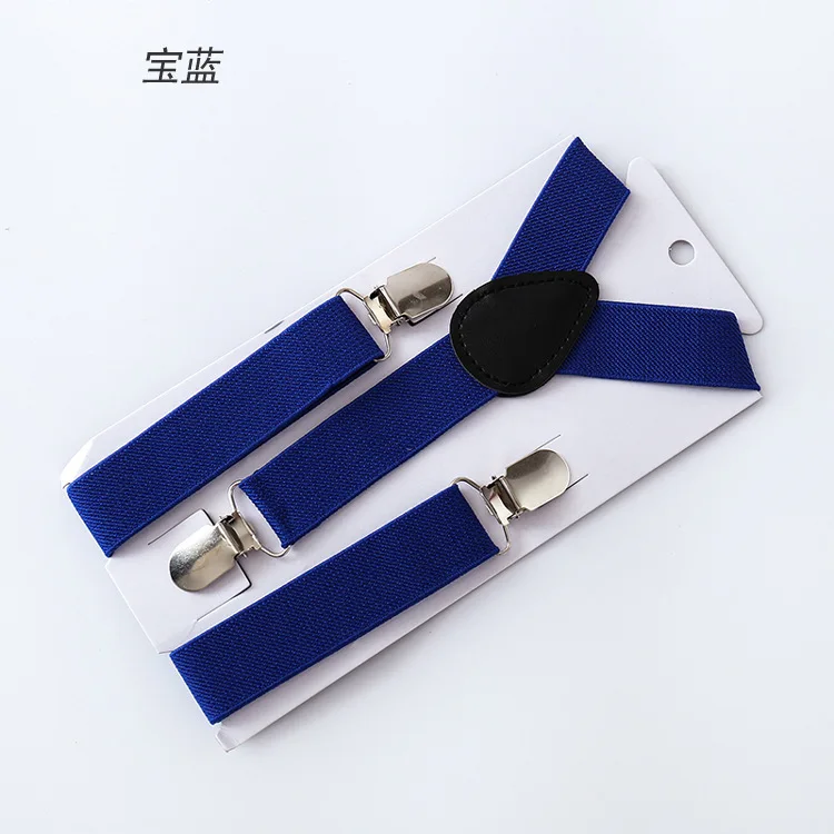 Soild Color Children Belt Bowtie Set Baby Boys Girls Suspenders Clip-on Y-Back Braces Bow Tie Elastic Kids Adjustable