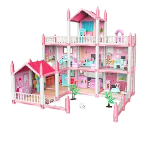 Good Quality Luxury Girl Birthday Gift DIY New Villa Model Toy Castle Doll House