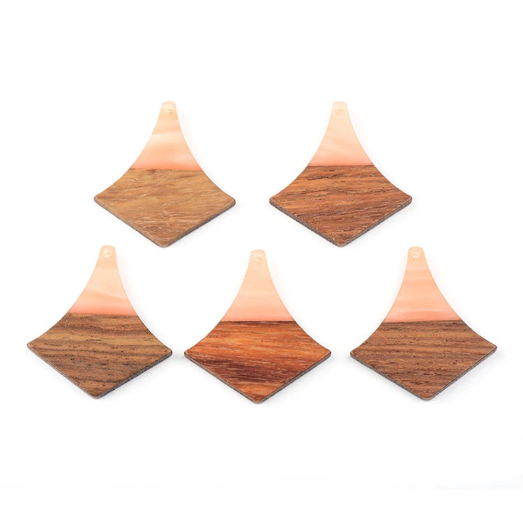 wholesale  natural wood Resin wood splicing fashion popular DIY making supplies
