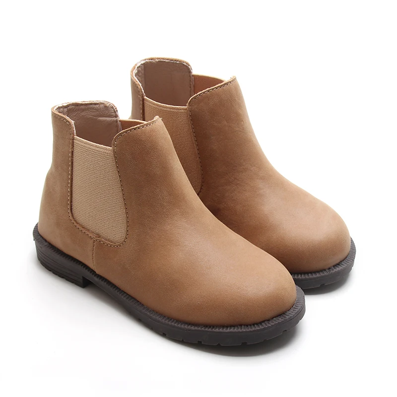 childrens brown leather chelsea boots