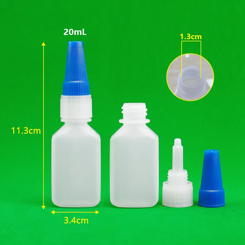 20g cyanoacrylate glue bottle 20ml Empty plastic dropper super bottle