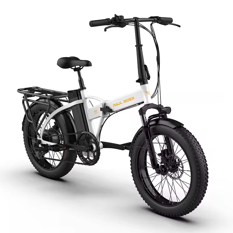 PAUL RIDER 48V 500W 750W 10AH 15AH 20 Inch Foldable Bicycle Ebike Electric  Folding Fat Tire E Bike