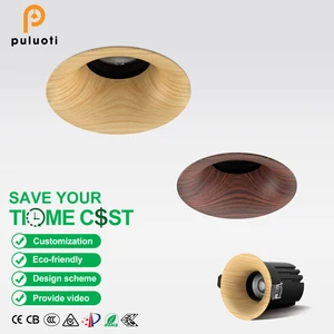 Cut Out 75MM 15W Recessed Spot Light Aluminum LED Spotlight Log Color Ra>97 Vintage Style Indoor Downlight with 10-Year Warranty