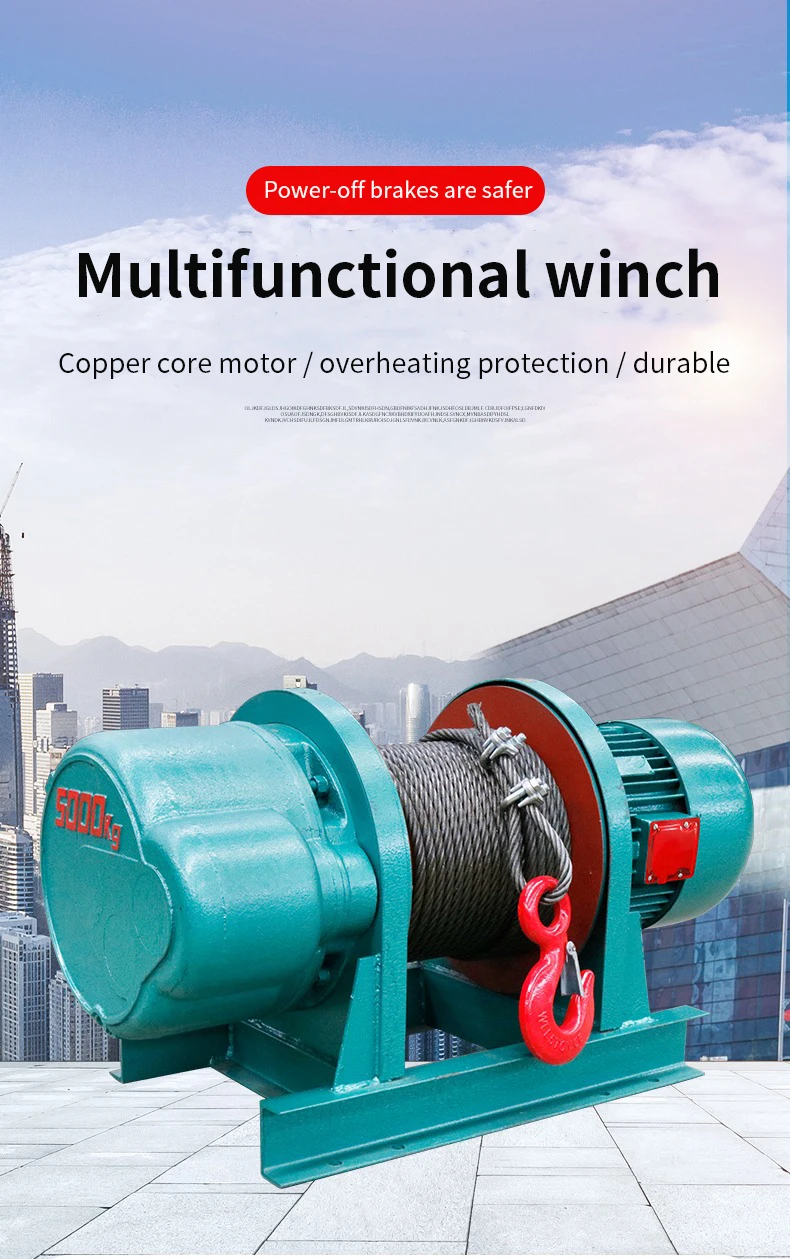 Custom Electric Winch Crane Multifunctional Building Hoisting Winch