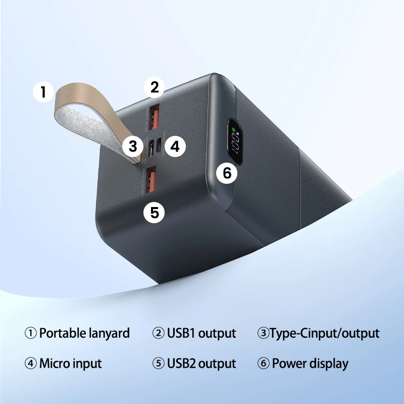 Cool Batteria Esterna Power Bank 5000 mAh Display 10W Nero