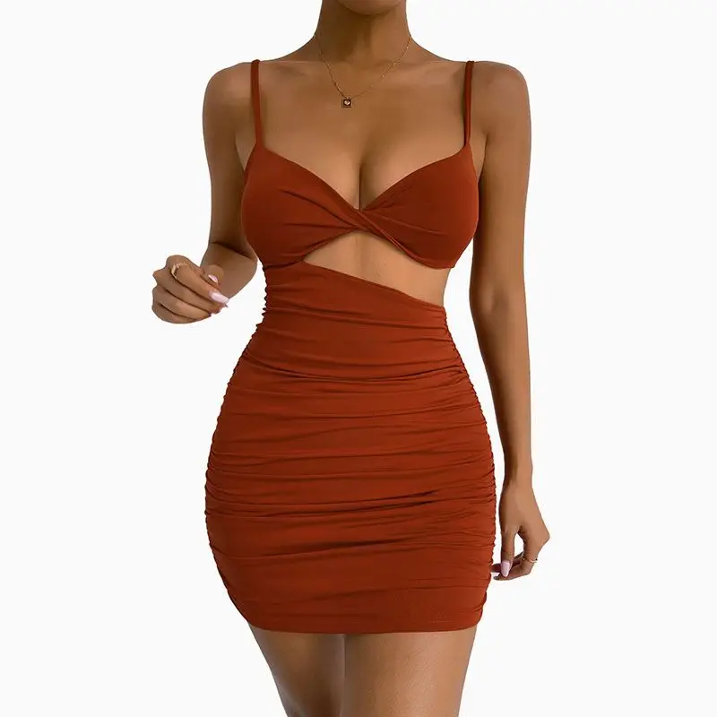 ondersteuning Beeldhouwer Rusteloosheid Zomer Sexy Spaghetti Band Knoop Lage Borst Side Hollow Out Strakke Jurk  Vrouwen Casual Bodycon Club Korte Jurken Dames - Buy Sexy Club Jurk,Casual  Jurk,Hollow Out Bodycon Jurk Product on Alibaba.com