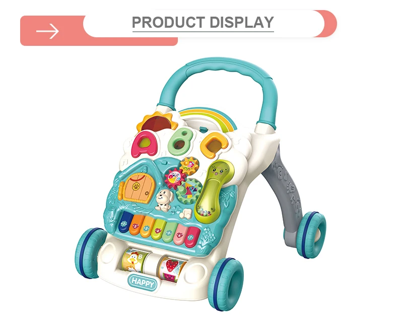 2021 Many FUNCTION Musical Learning Baby Walking Trolley Toy Baby Walker Toys