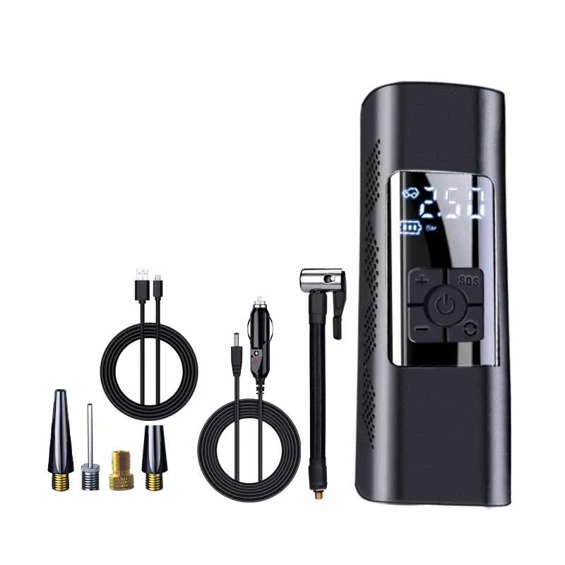 WSY 6000 мАч портативный Электрический цифровой 150PSI насос для велосипедных шин воздушный автомобильный насос в 12 V для велосипедов