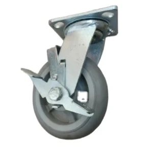 12 Inch Heavy Duty Pu Mobile Ringlock Scaffolding Caster Wheel With Brake Scaffold 12'' Caster Wheel