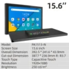15.6"| Montaje empotrado| Táctil capacitivo| Adaptador de corriente incluido