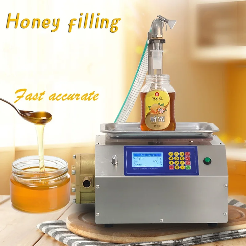 TEBAK CSY-L15 Desktop Automatic Liquid Filling Machine Honey Milk Edible Oil Peanut Butter Quantitative Filler Equipment