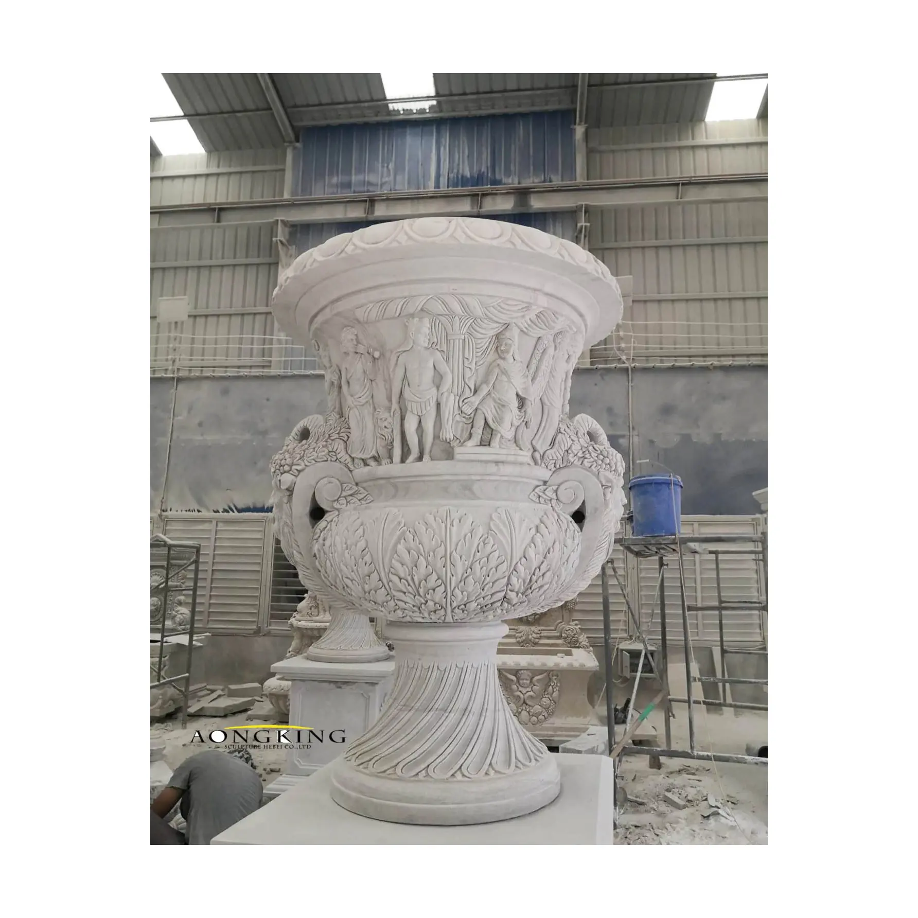2022 Large Classic Planters Double Cherub Twin Planters on Pedestal