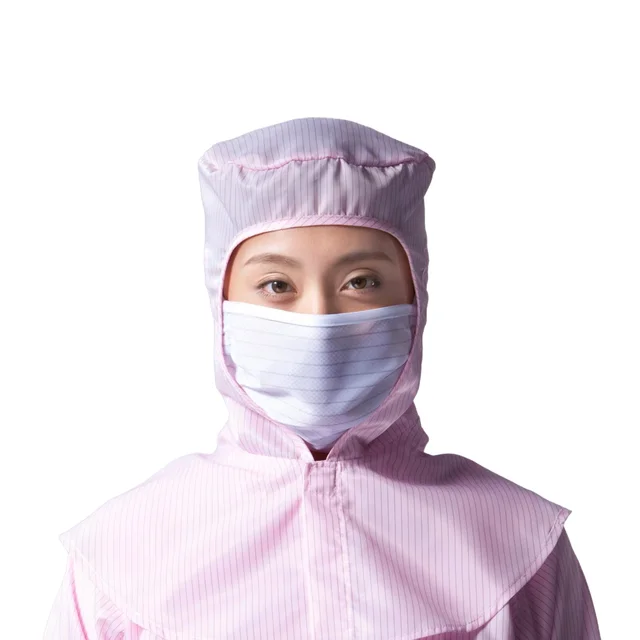 Wholesale 5mm Stripe Polyester Fabric Reusable Anti-static Cleanroom  ESD Antistatic Cap ESD Antistatic Cap Cleanroom Hood