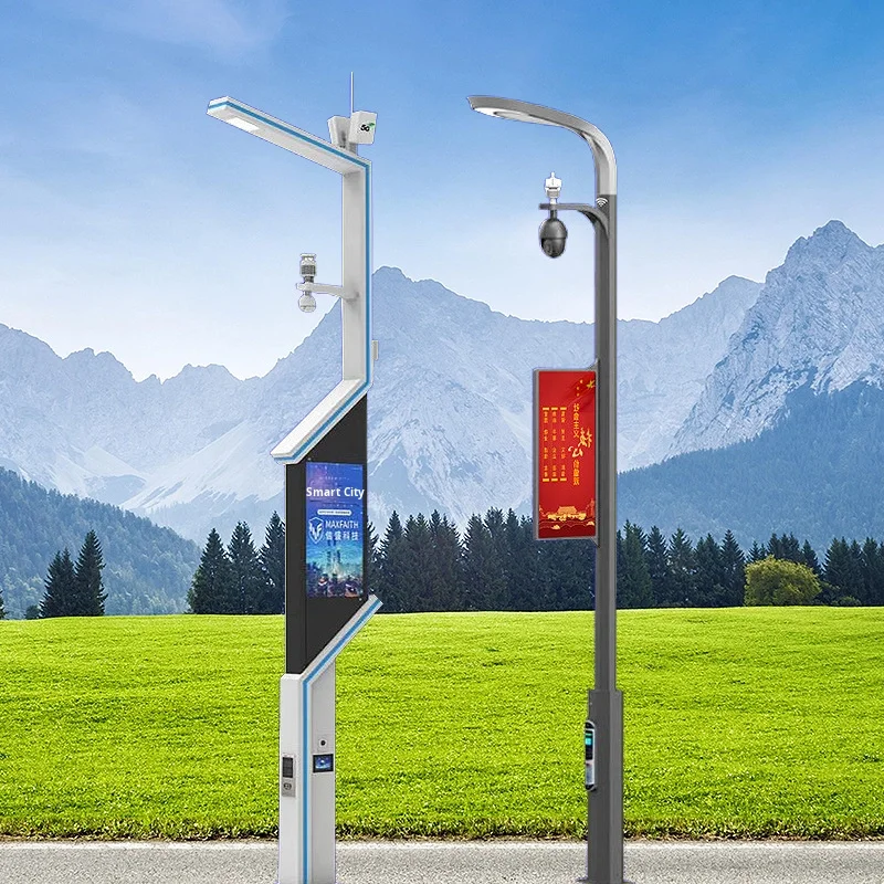 عمارت عمده فروشی کنترلکننده سیستم هوشمند پایه نور LED همراه با دوربین مداربسته پایه نور خیابان هوشمند